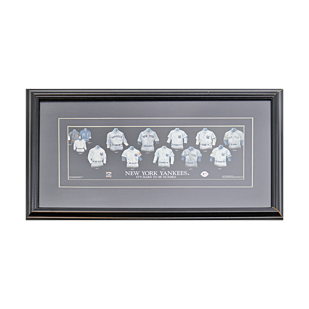 New York Yankees Framed Hard to be Humble History of the Jersey 10x19 Collage