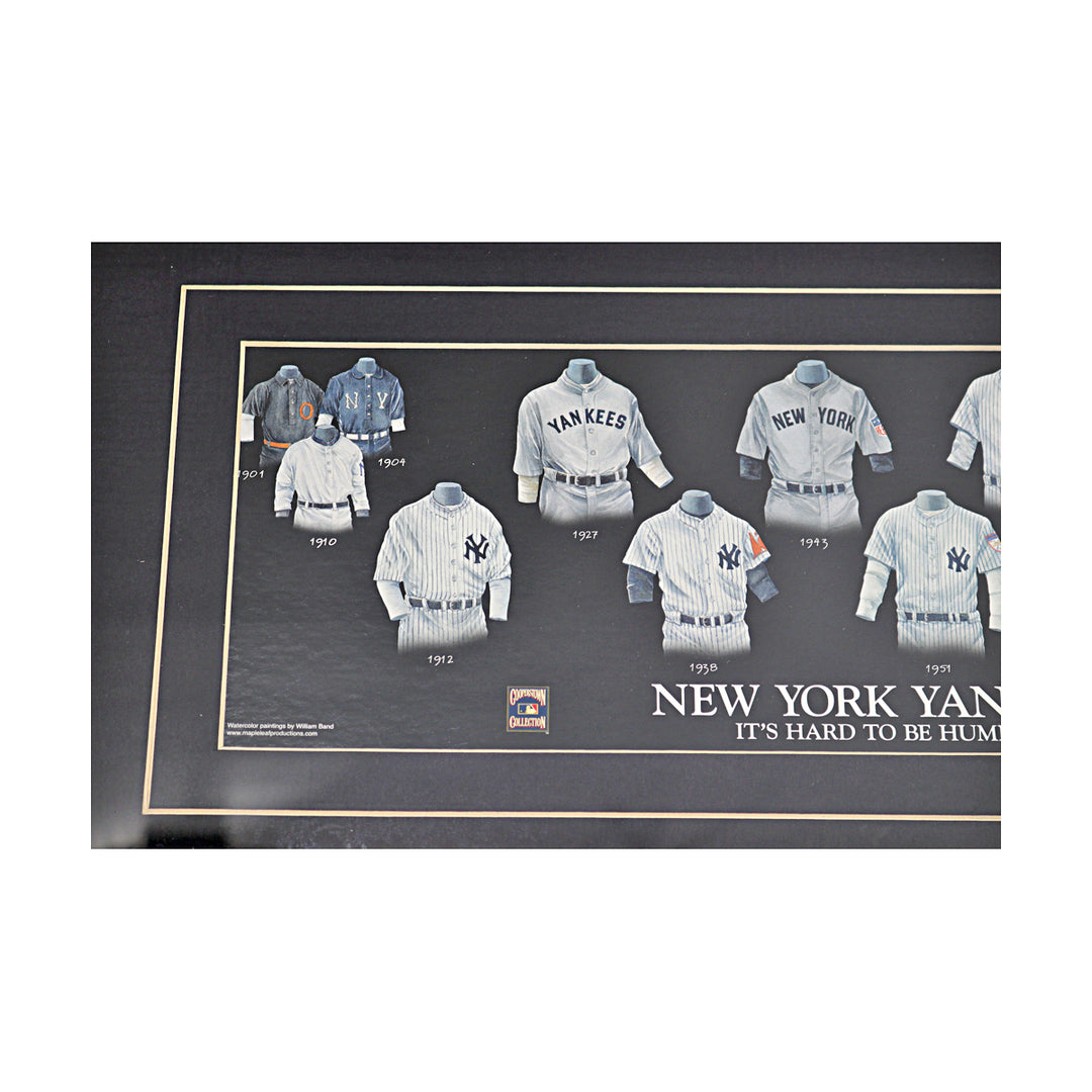 New York Yankees Framed Hard to be Humble History of the Jersey 10x19 Collage