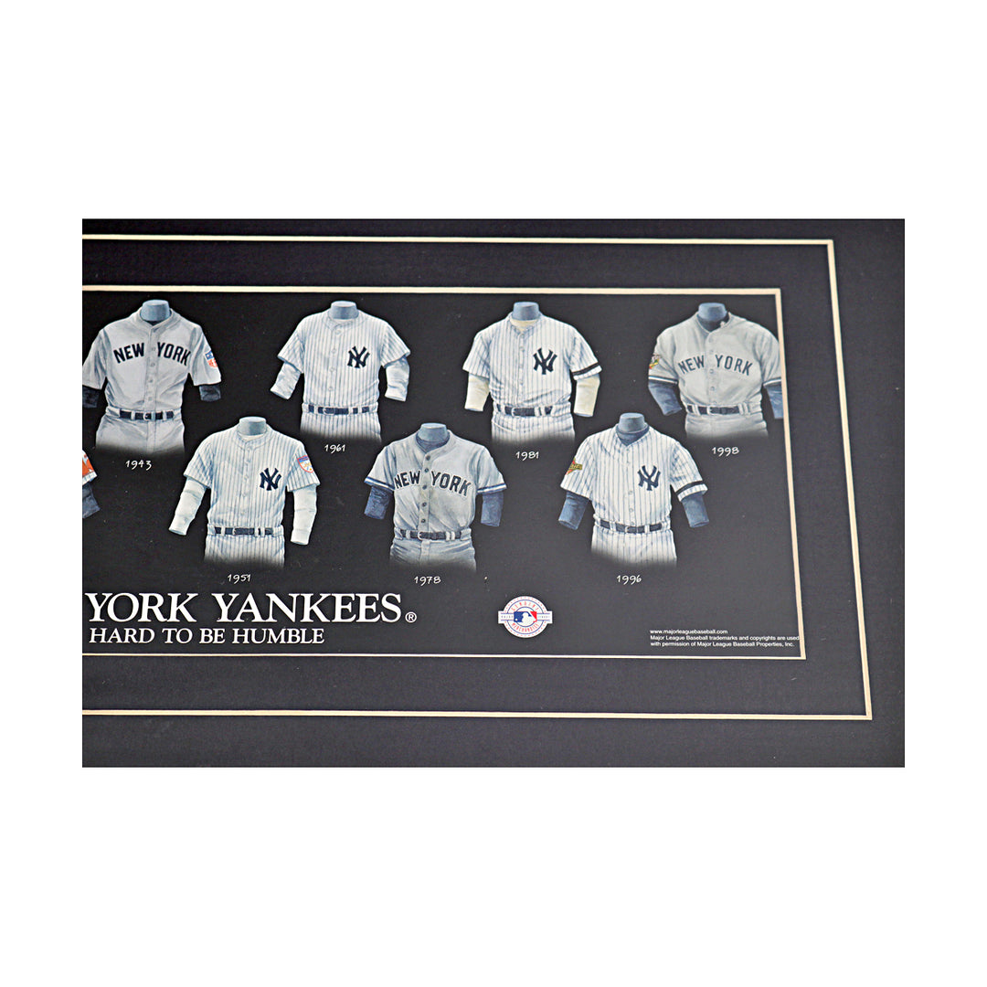 New York Yankees Framed Hard to be Humble History of the Jersey 10x19 Collage