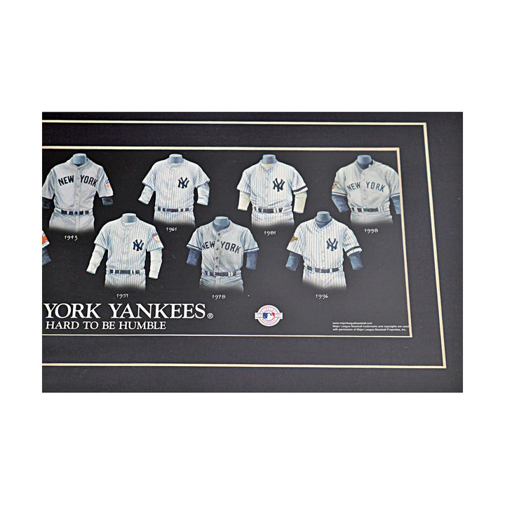 New York Yankees Framed Hard to be Humble History of the Jersey 10x19 Collage