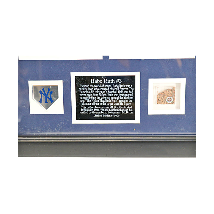 Babe Ruth New York Yankees Framed Game Used Dirt 12x14 Collage MLB Holo
