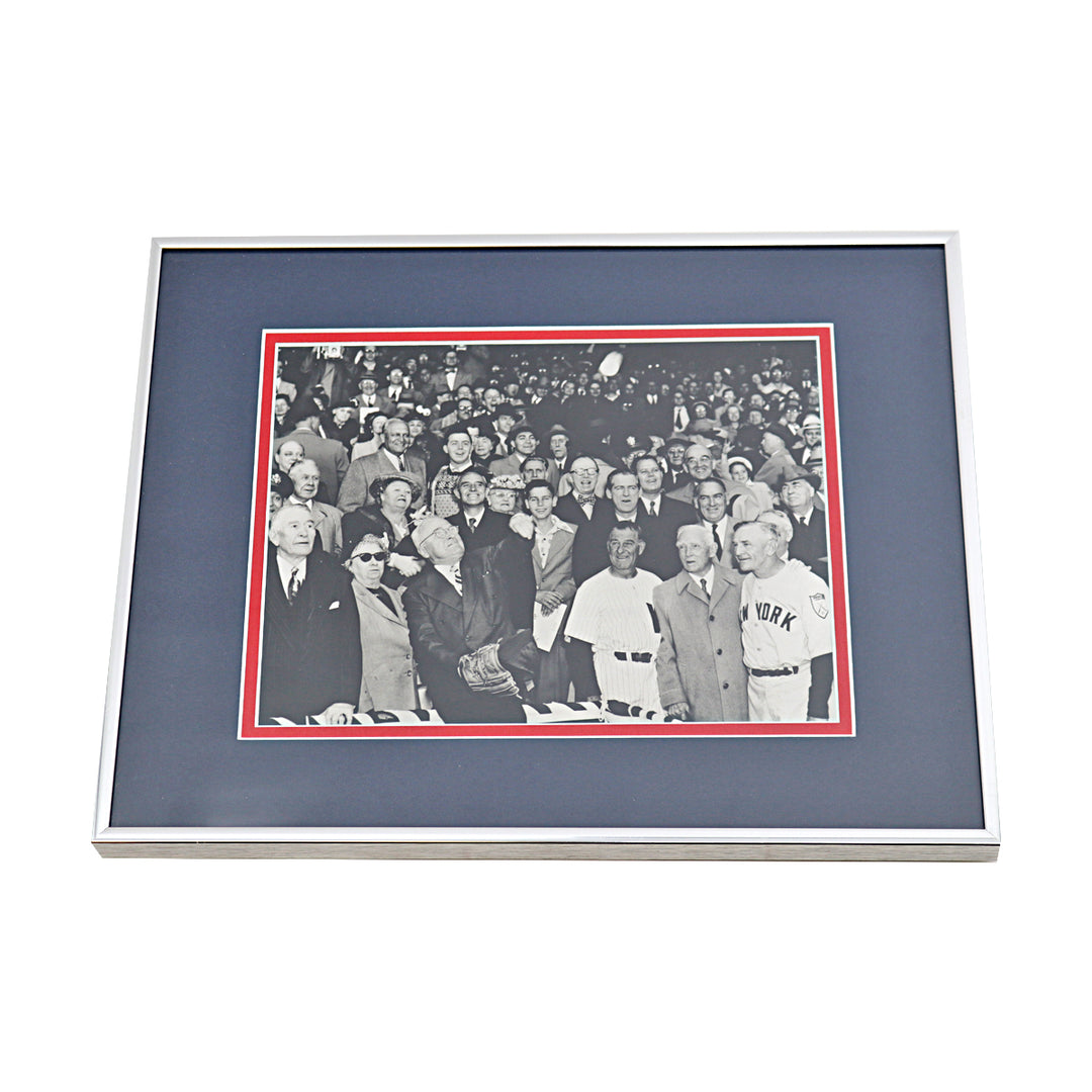 President Harry Truman Framed 1947 Opening Day Senators vs Athletics 8x10 Photo