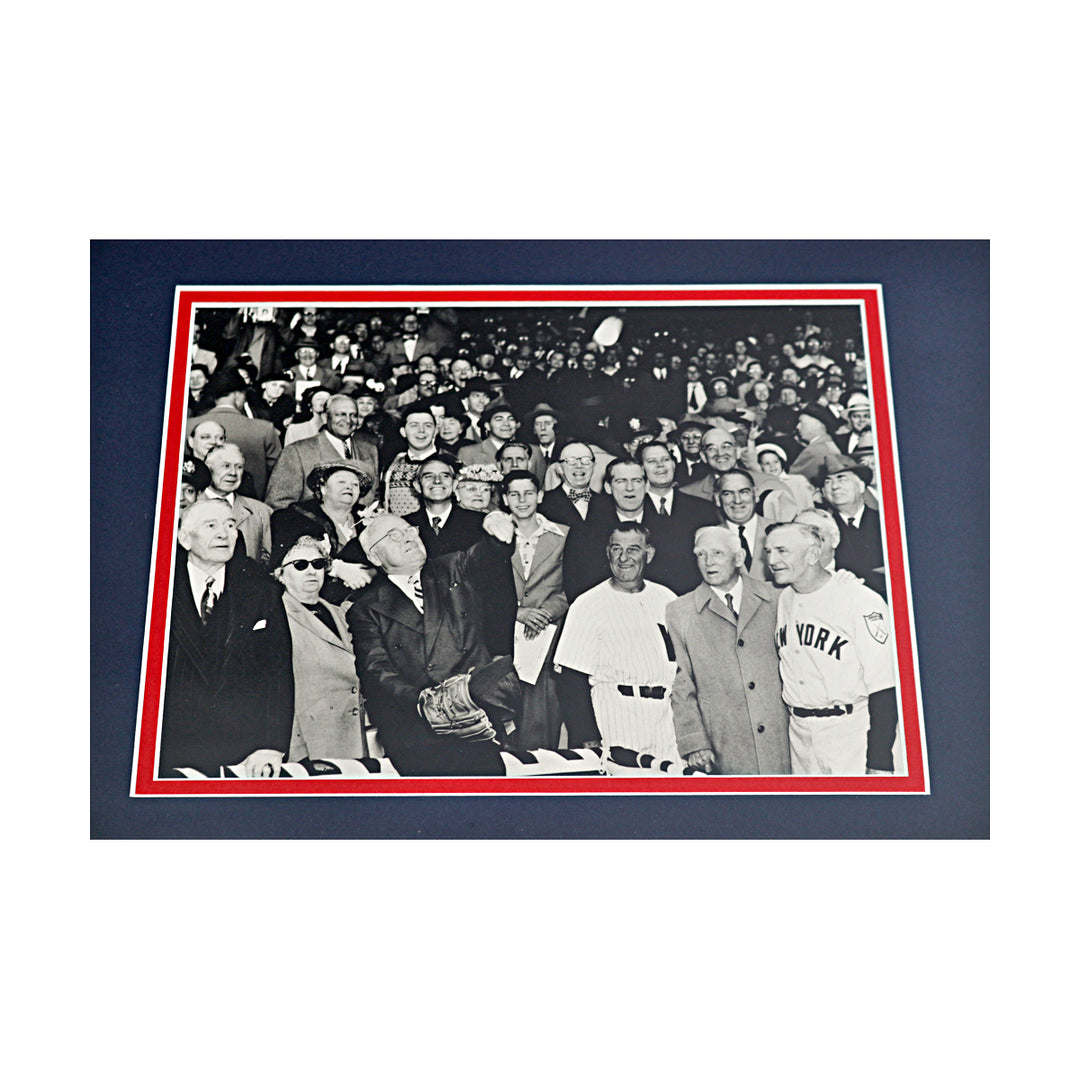 President Harry Truman Framed 1947 Opening Day Senators vs Athletics 8x10 Photo