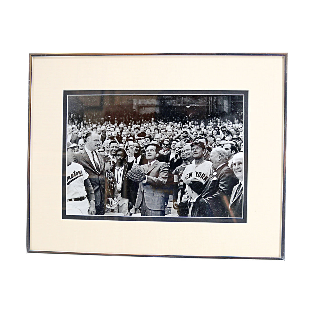 President Richard Nixon Framed 1969 Opening Day Senators vs Yankees 8x10 Photo