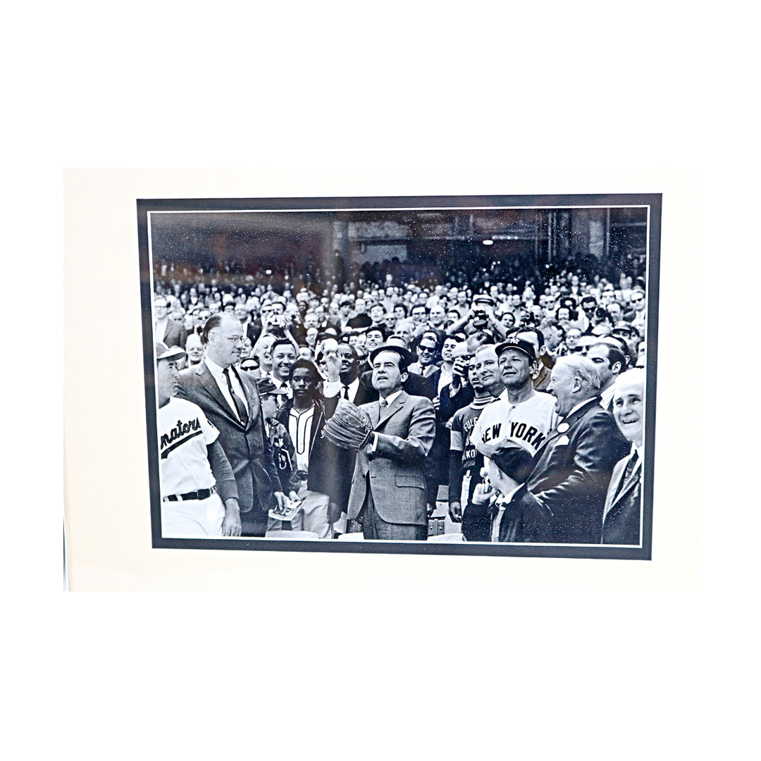 President Richard Nixon Framed 1969 Opening Day Senators vs Yankees 8x10 Photo