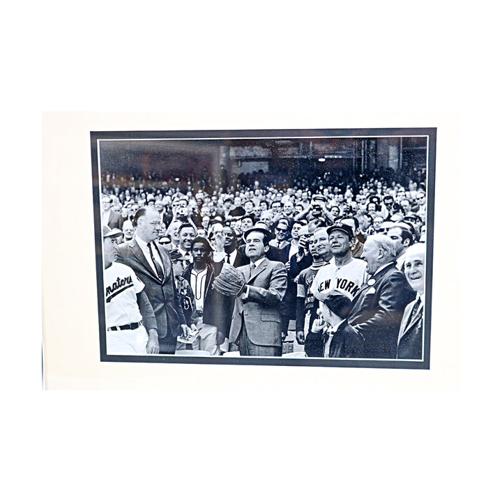 President Richard Nixon Framed 1969 Opening Day Senators vs Yankees 8x10 Photo