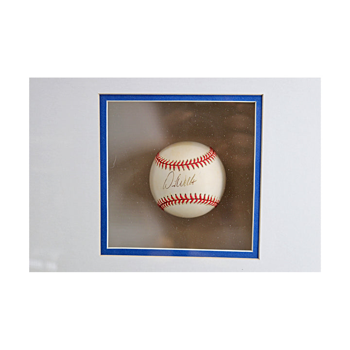 David Wells PG Yankees Team Signed Framed 16x20 & Baseball 23 Autos Steiner