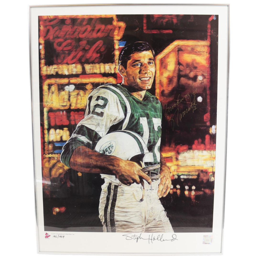 Joe Namath Jets Autographed Framed Holland 20x26 Litho LE /1969 All American LOA