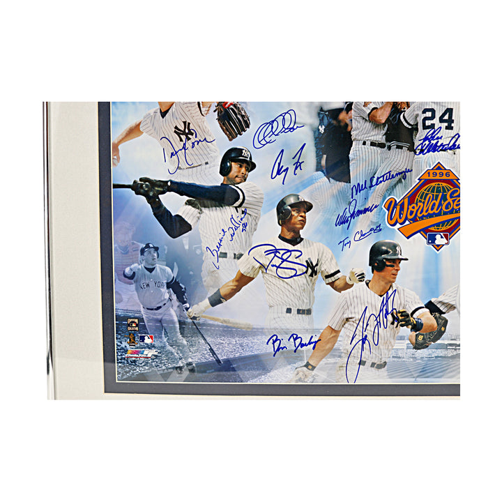 1996 Yankees Team Multi Signed Framed 16x20 Photo 27 Autos /23 All American LOA