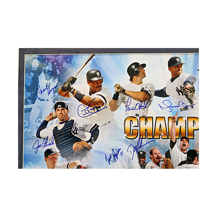 1996 Yankees Team Multi Signed Framed 16x20 Photo 27 Autos /23 All American LOA