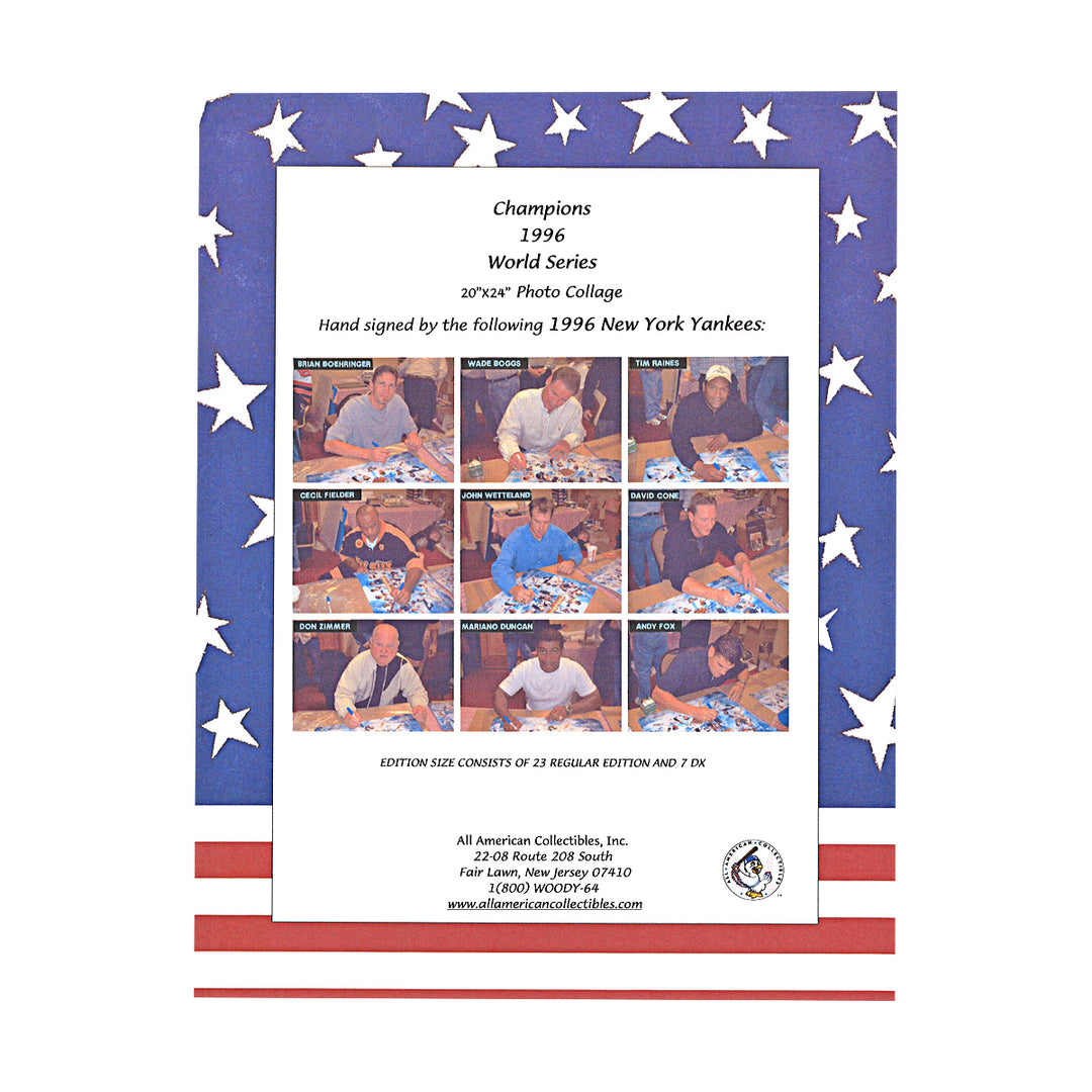 1996 Yankees Team Multi Signed Framed 16x20 Photo 27 Autos /23 All American LOA