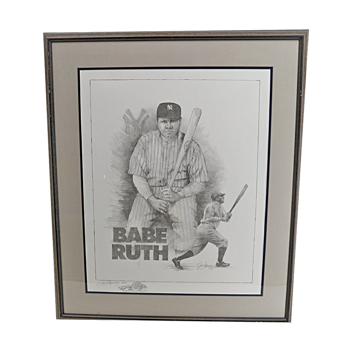 Babe Ruth New York Yankees Framed 25x30 Pencil Sketch