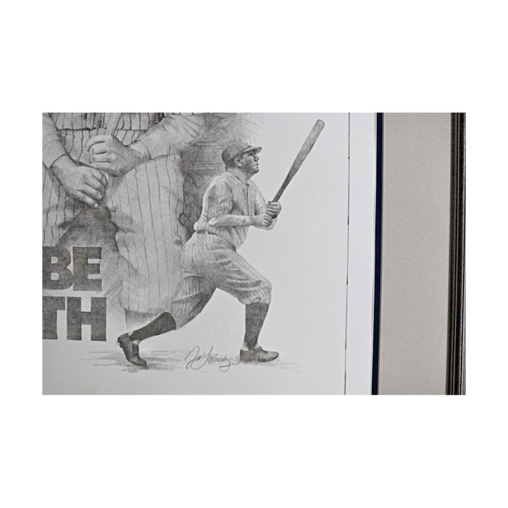 Babe Ruth New York Yankees Framed 25x30 Pencil Sketch
