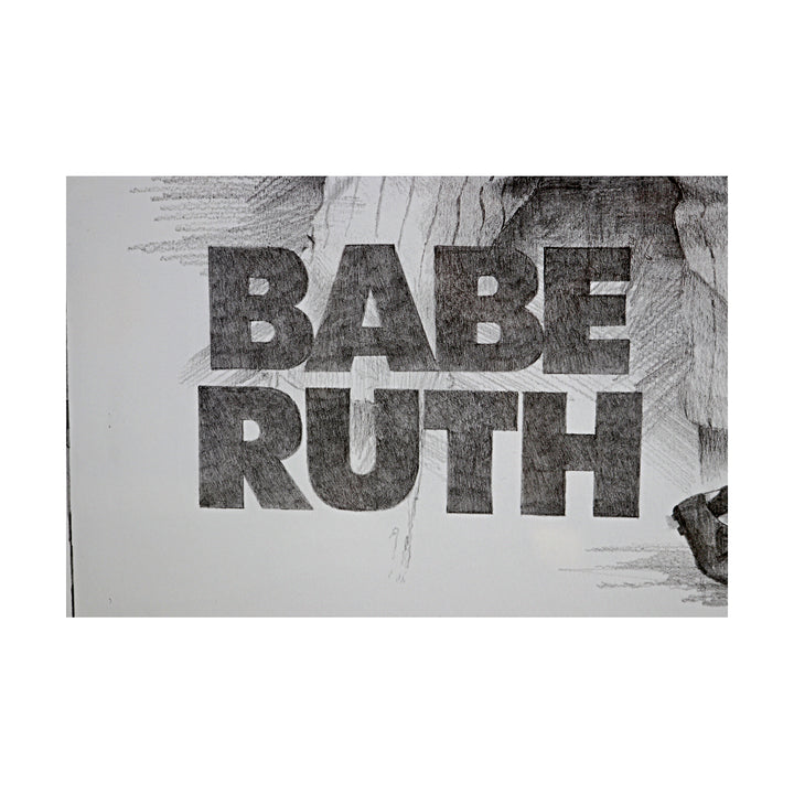 Babe Ruth New York Yankees Framed 25x30 Pencil Sketch