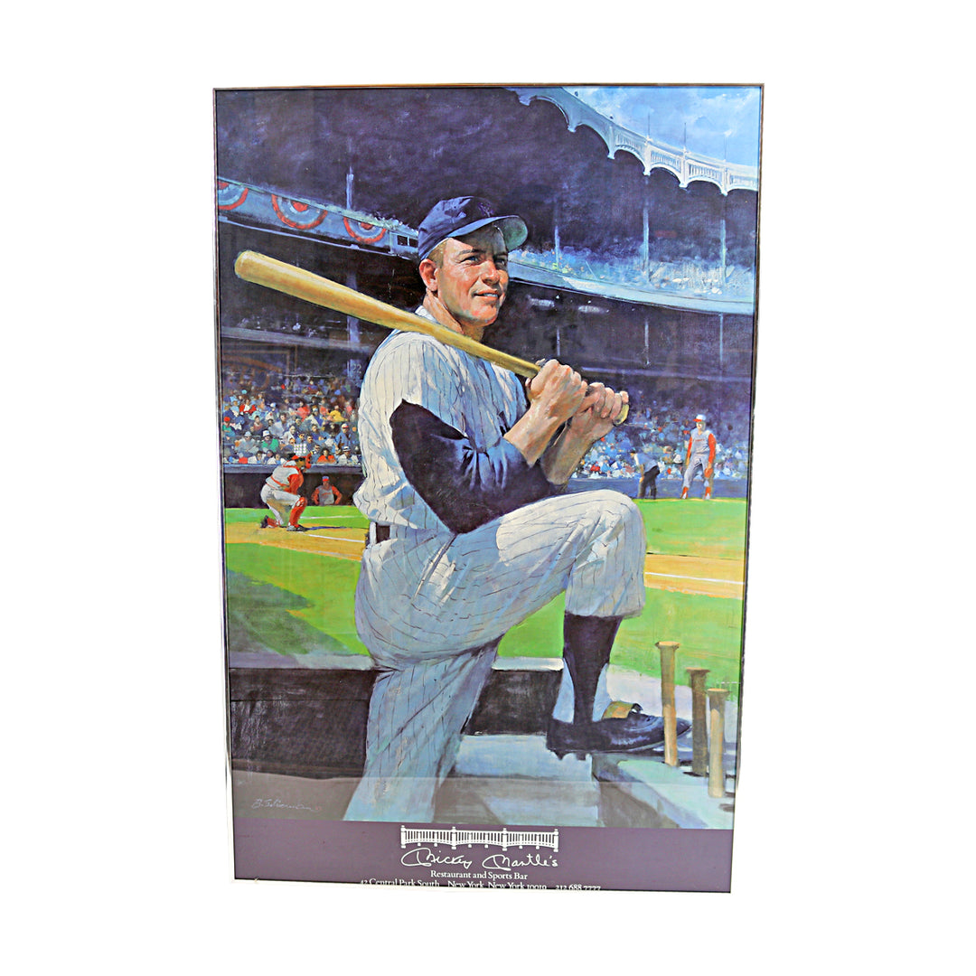 Mickey Mantle New York Yankees Framed 23x36 Restaurant Menu