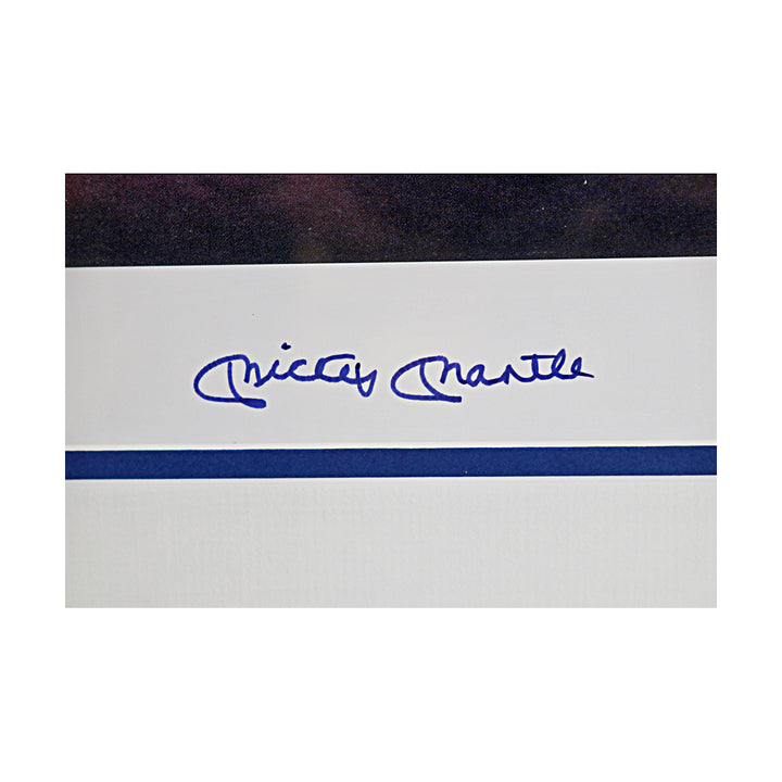 Mickey Mantle Yankees Autographed Framed 23x30 Litho LE/2401 All American LOA