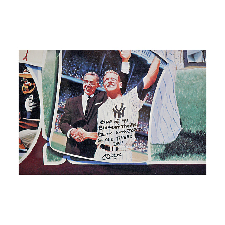 Mickey Mantle Yankees Autographed Framed 23x30 Litho LE/2401 All American LOA