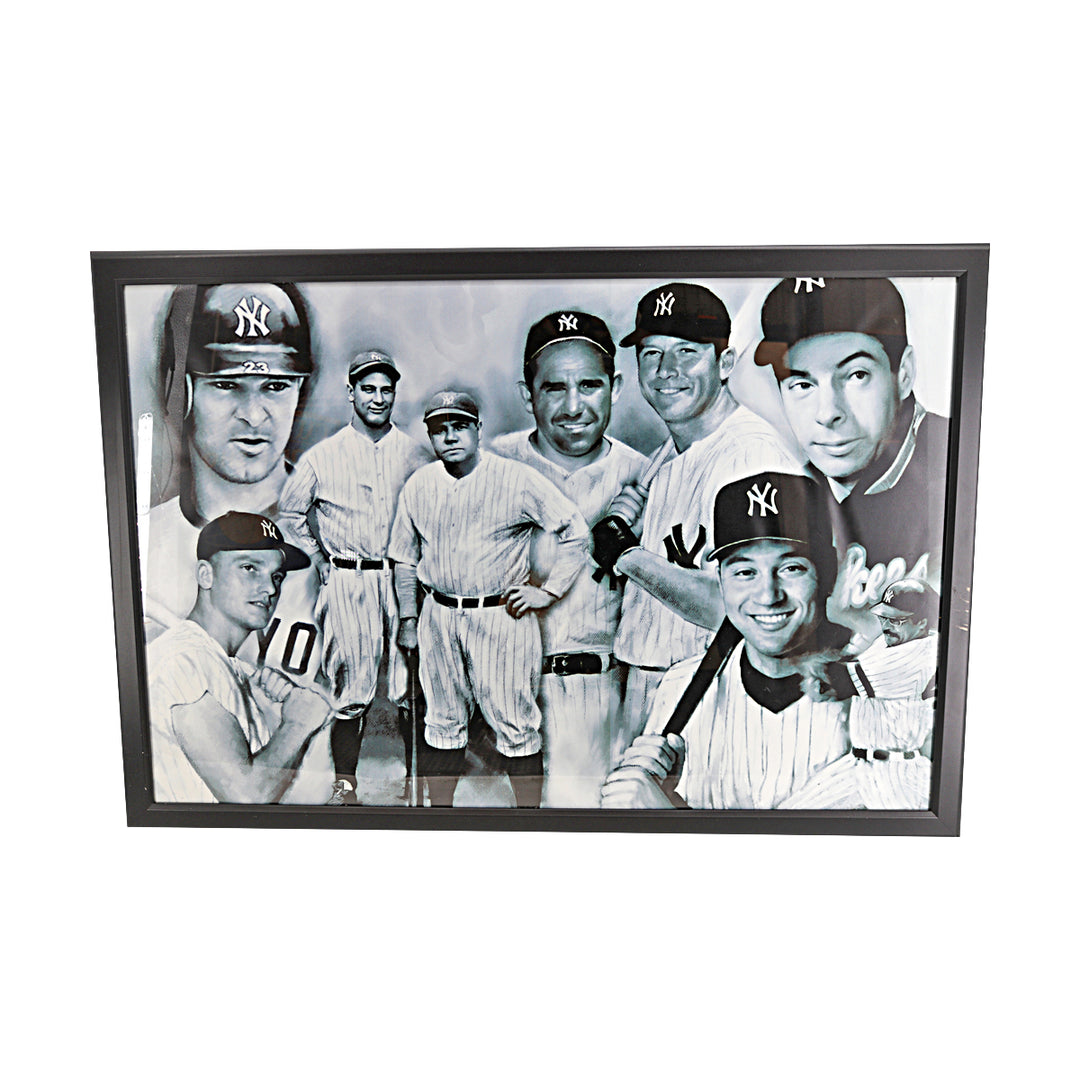 Ruth Gehrig Mantle Dimaggio New York Yankees Legends Framed 24x36 Photo