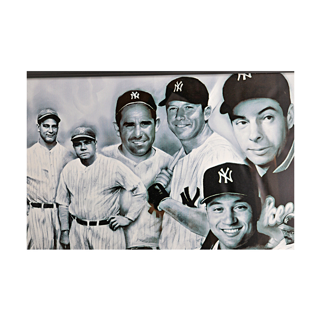 Ruth Gehrig Mantle Dimaggio New York Yankees Legends Framed 24x36 Photo