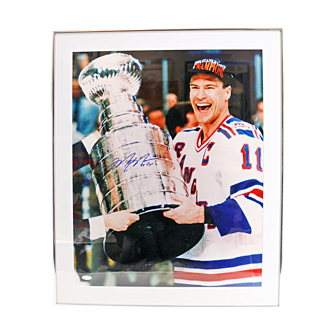 Mark Messier New York Rangers Autographed Inscribed Framed 16x20 Steiner COA