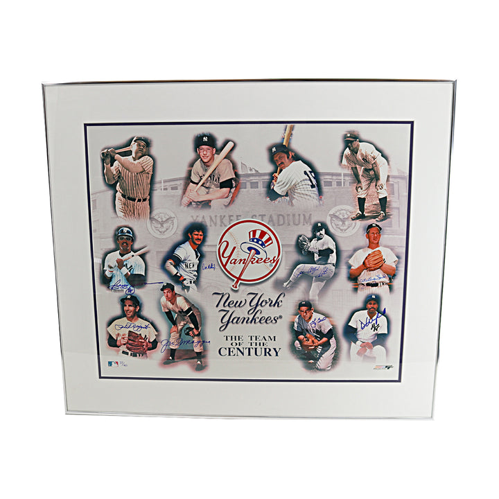 DiMaggio Berra Jackson Yankees Signed Framed 20x24 Photo LE/40 All American LOA