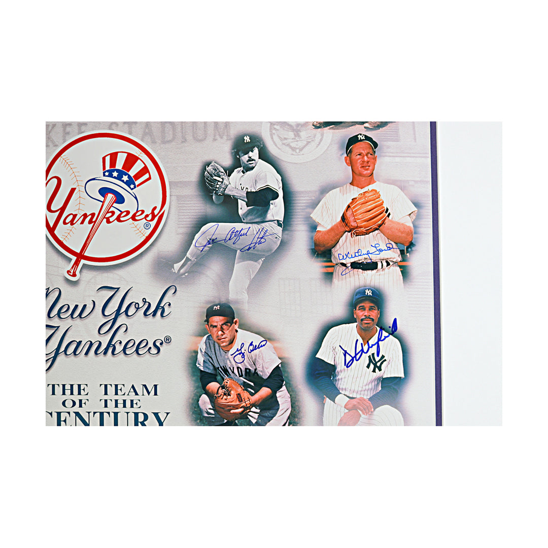 DiMaggio Berra Jackson Yankees Signed Framed 20x24 Photo LE/40 All American LOA