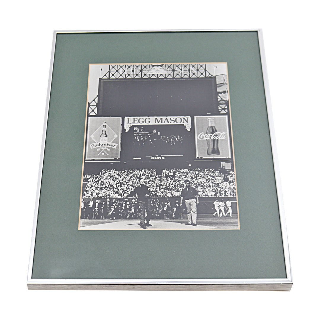President George HW Bush Framed First Pitch 8x10 Photo