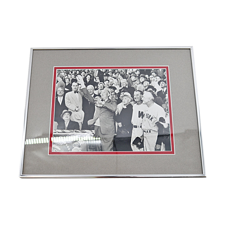 President Harry S Truman Framed First Pitch Yankees vs Senators 8x10 Photo