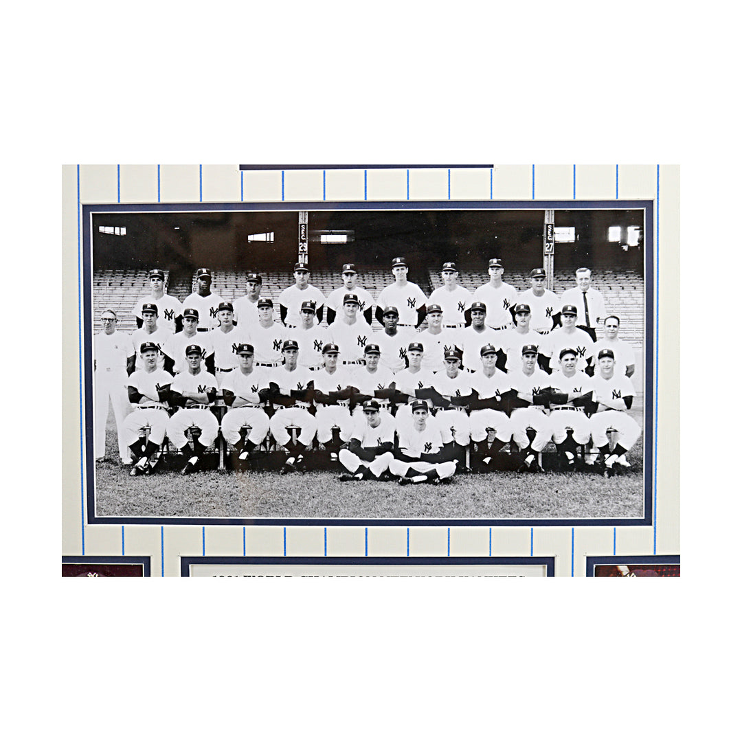 1961 Yankees Multi Cut Signature Collage Autographed Framed LE 7/99 JSA Auth 
