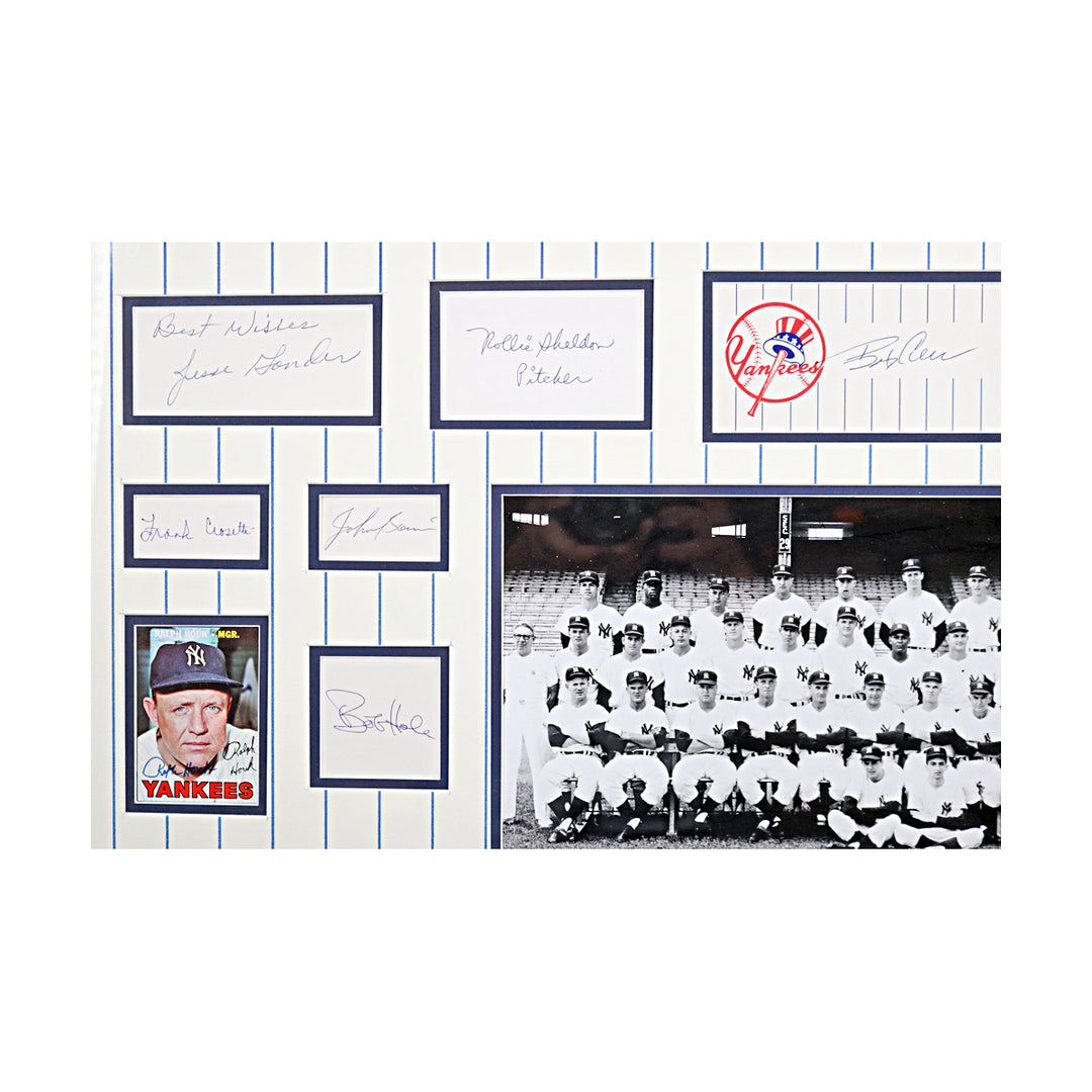 1961 Yankees Multi Cut Signature Collage Autographed Framed LE 7/99 JSA Auth 