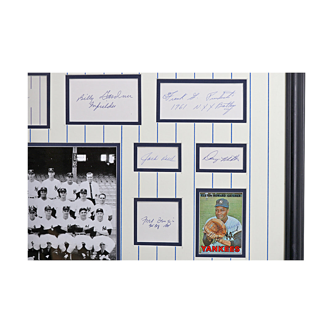 1961 Yankees Multi Cut Signature Collage Autographed Framed LE 7/99 JSA Auth 