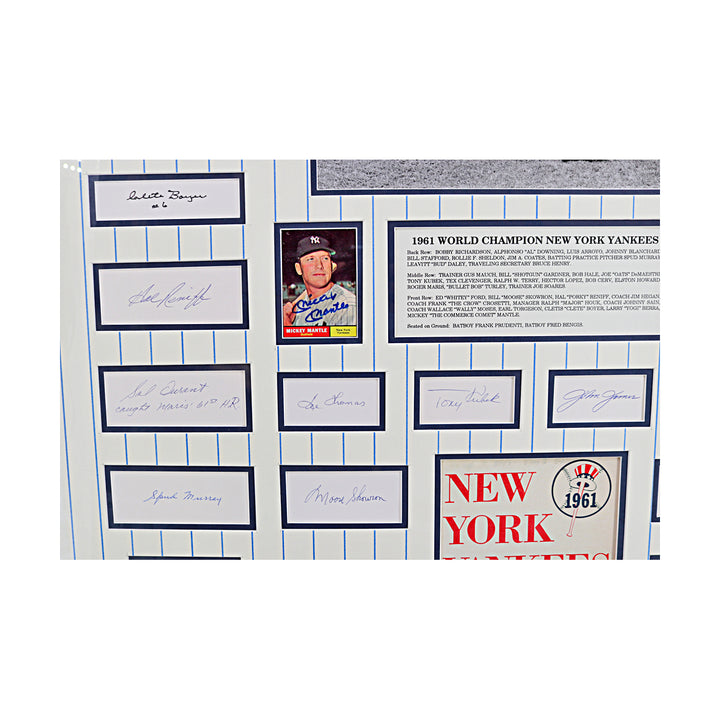 1961 Yankees Multi Cut Signature Collage Autographed Framed LE 7/99 JSA Auth 