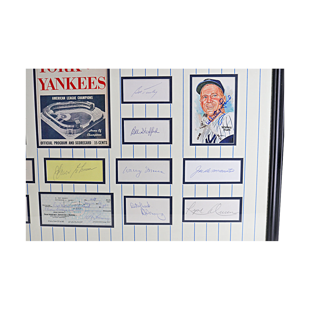 1961 Yankees Multi Cut Signature Collage Autographed Framed LE 7/99 JSA Auth 