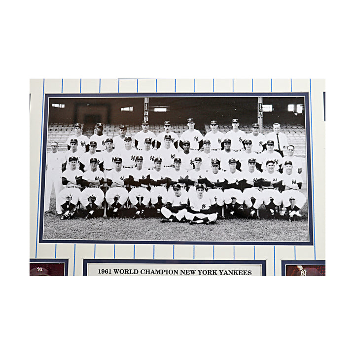 1961 Yankees Multi Cut Signature Collage Autographed Framed LE 7/99 JSA Auth 