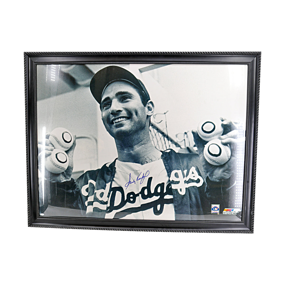 Sandy Koufax Dodgers Autographed Framed 29x39 Photo Online Authentics Holo