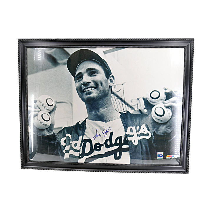Sandy Koufax Dodgers Autographed Framed 29x39 Photo Online Authentics Holo