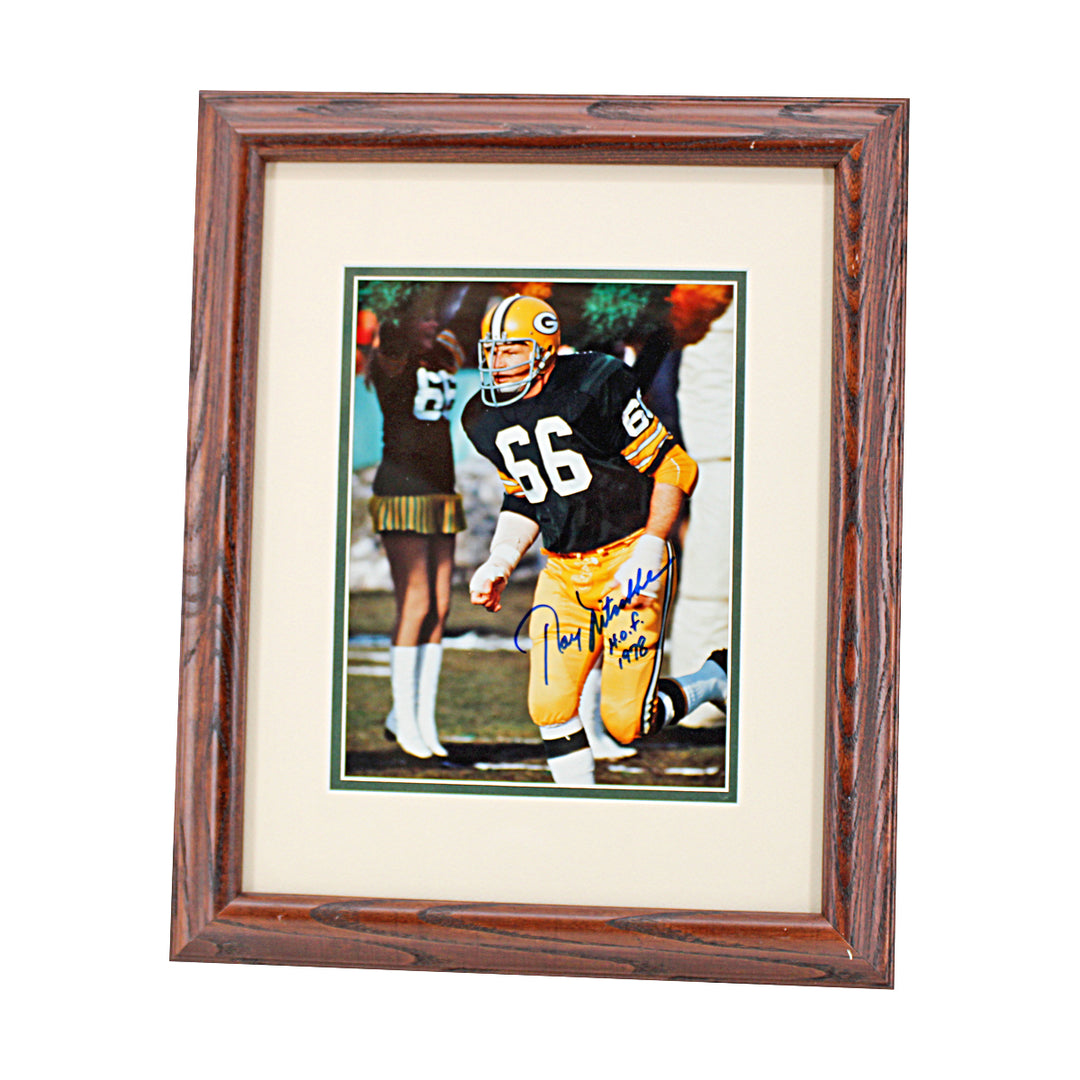 Ray Nitchke Green Bay Packers Autographed Inscribed Framed 8x10 Photo JSA COA