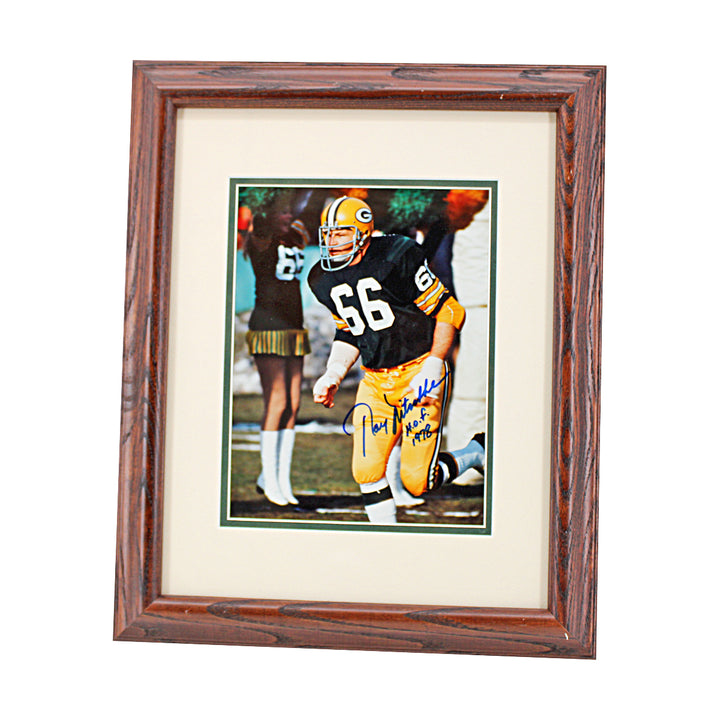 Ray Nitchke Green Bay Packers Autographed Inscribed Framed 8x10 Photo JSA COA