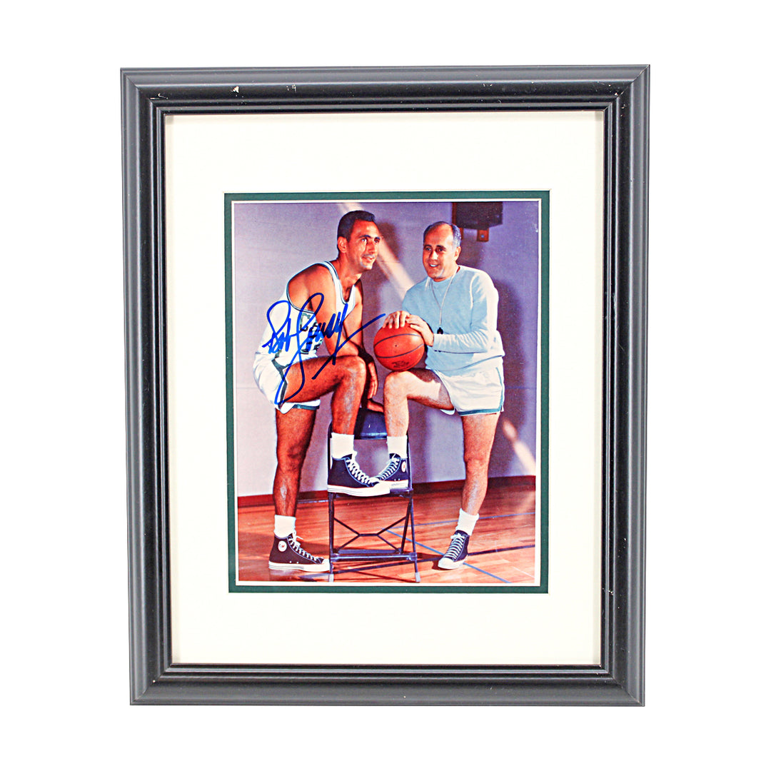 Bob Cousy Boston Celtics Autographed Framed 8x10 Photo JSA COA