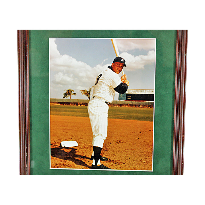 Roger Maris New York Yankees Autographed Framed Index Card Cut JSA LOA
