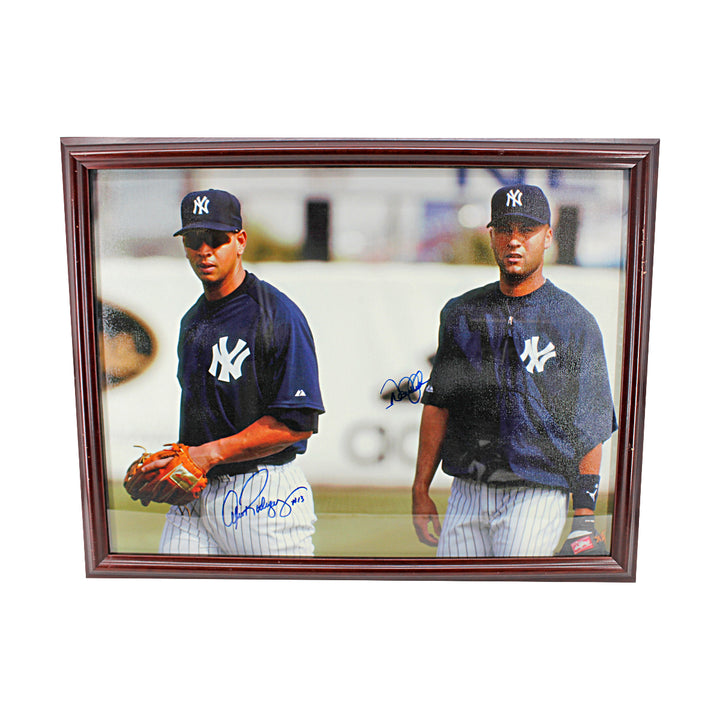 Derek Jeter Alex Rodriguez New York Yankees Dual Signed Framed 16x20 Photo JSA LOA
