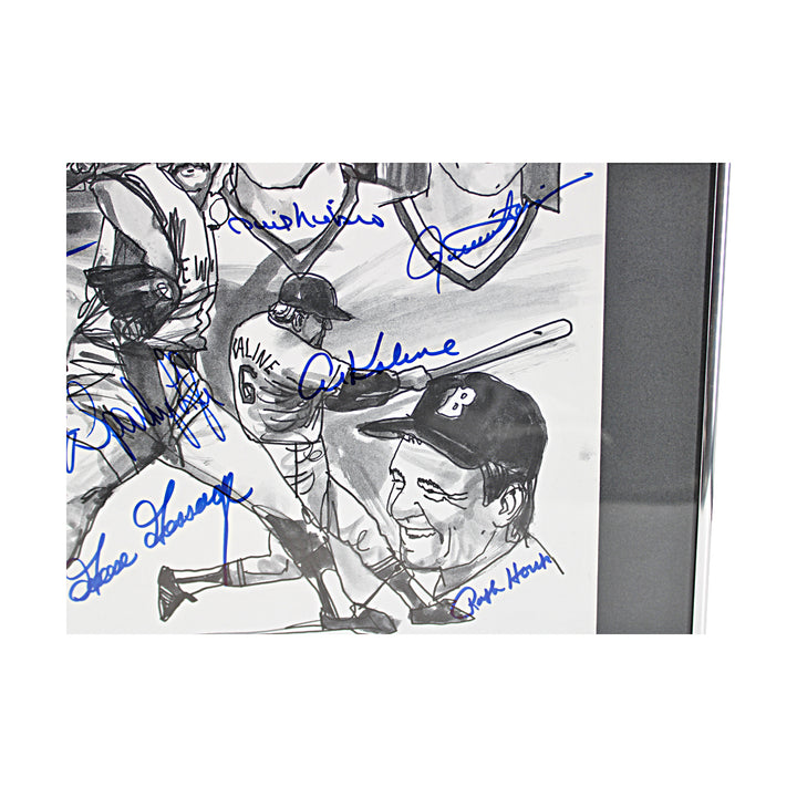 Carter Nettles Killebrew Multi Signed Baseball Legends Golf Scramble 17x22 Lithograph 19 Autos JSA LOA