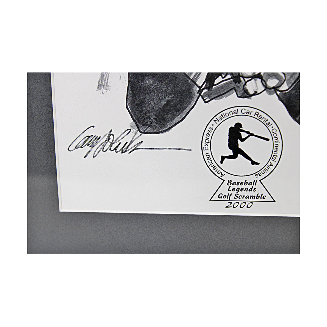 Carter Nettles Killebrew Multi Signed Baseball Legends Golf Scramble 17x22 Lithograph 19 Autos JSA LOA