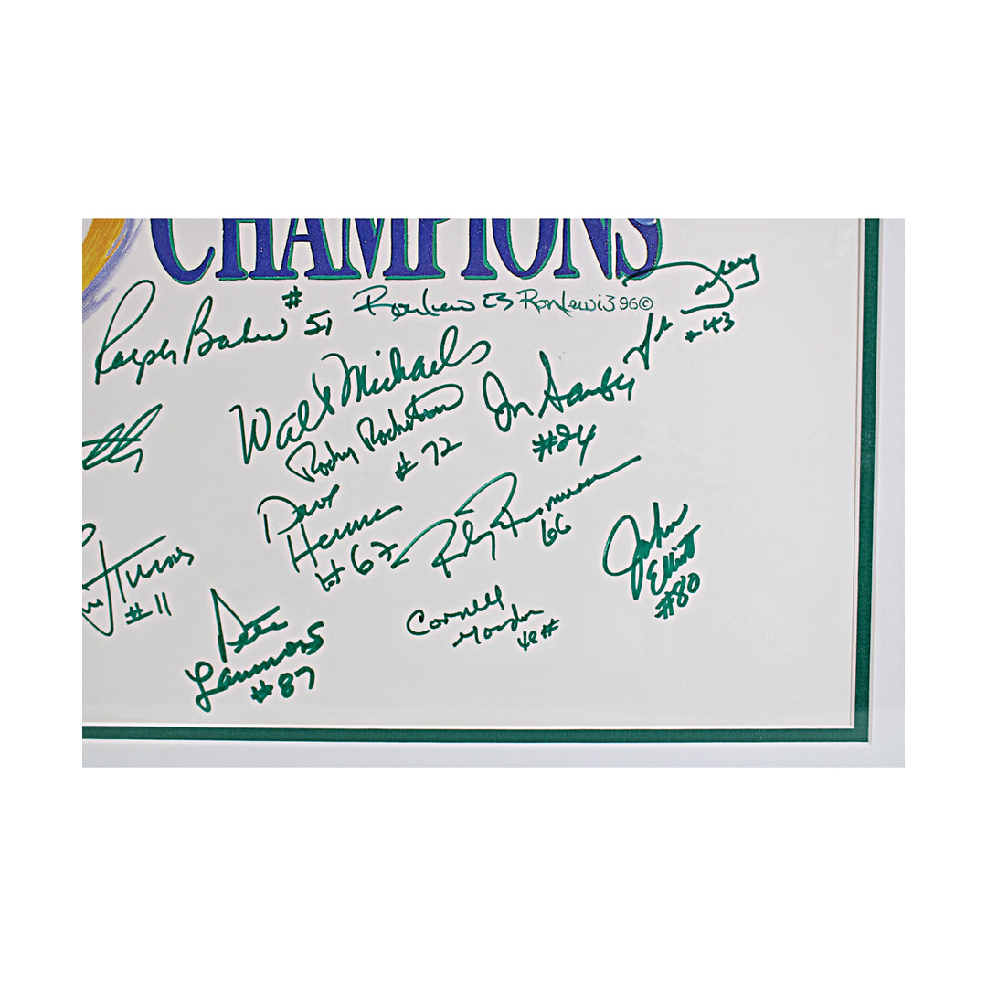 Namath Snell Maynard Jets Team Signed 25x34 Lithograph LE /300 JSA LOA