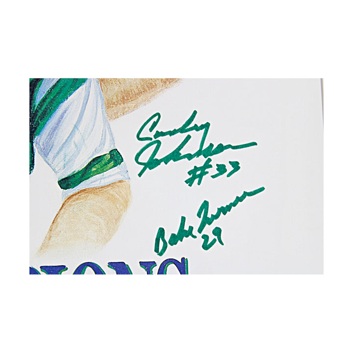 Namath Snell Maynard Jets Team Signed 25x34 Lithograph LE /300 JSA LOA