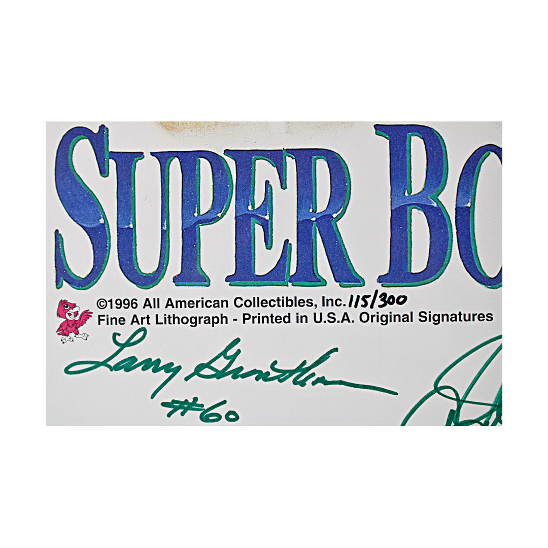 Namath Snell Maynard Jets Team Signed 25x34 Lithograph LE /300 JSA LOA