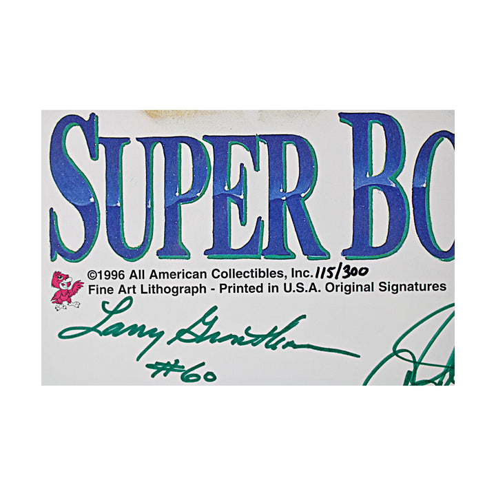 Namath Snell Maynard Jets Team Signed 25x34 Lithograph LE /300 JSA LOA