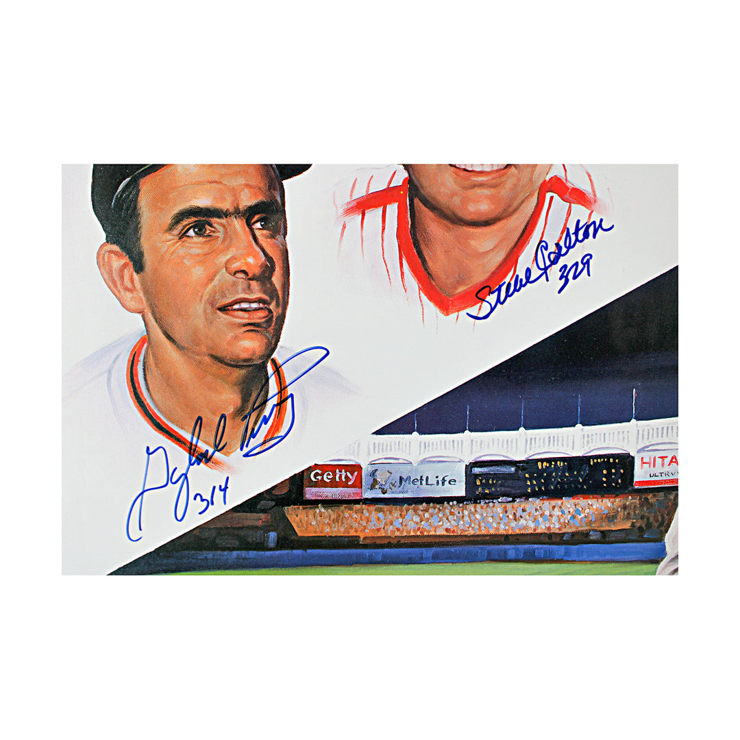 Seaver Ryan Carlton Multi Signed 300 Wins 23x29 Litho LE 1/15 All American LOA