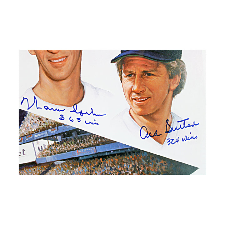 Seaver Ryan Carlton Multi Signed 300 Wins 23x29 Litho LE 1/15 All American LOA