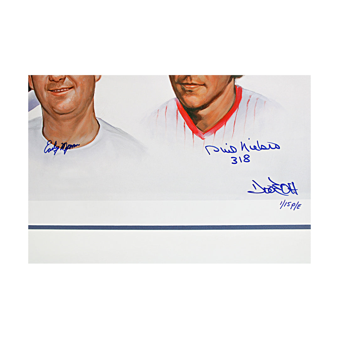 Seaver Ryan Carlton Multi Signed 300 Wins 23x29 Litho LE 1/15 All American LOA